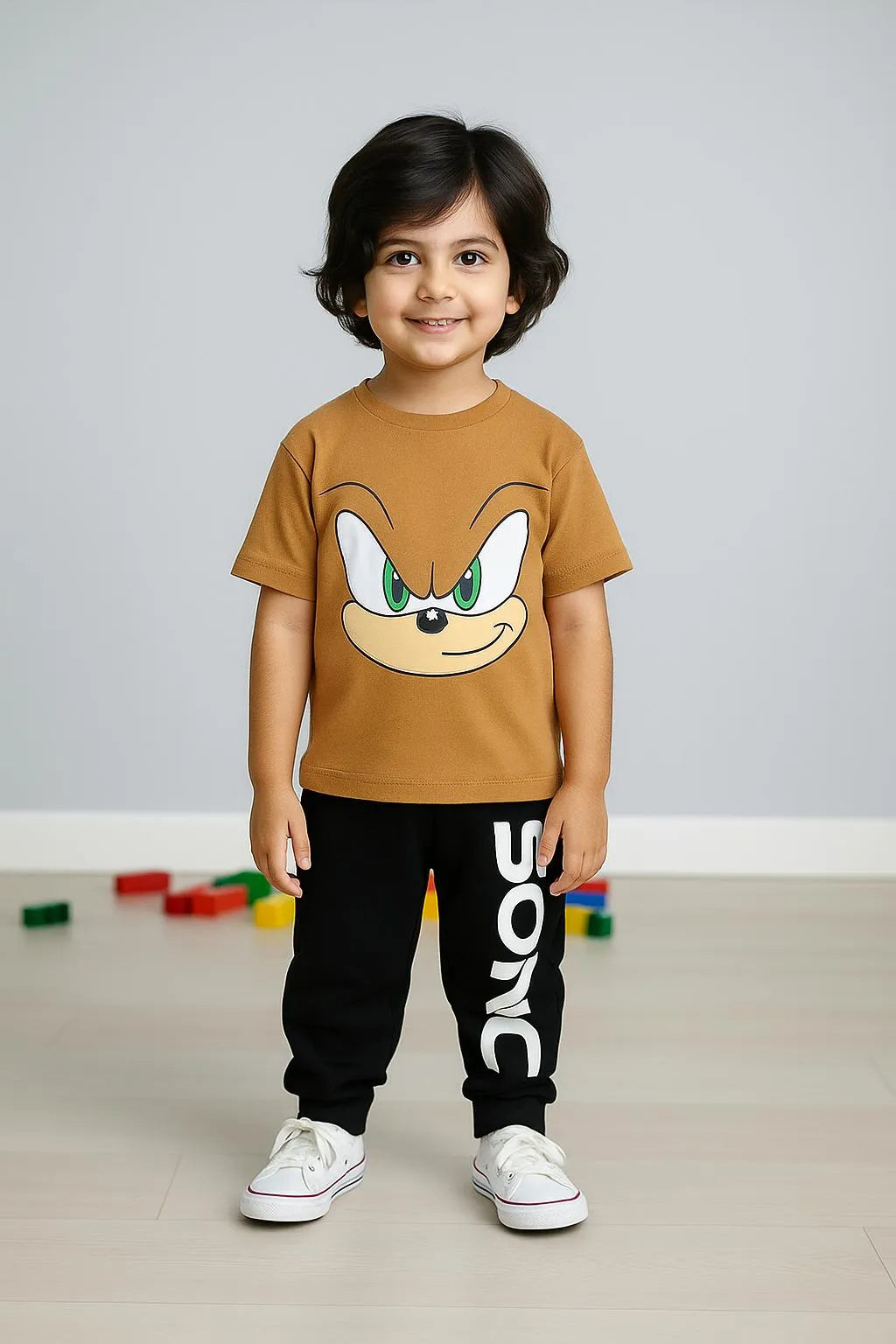 Boy's Polyester Printed Tracksuit
