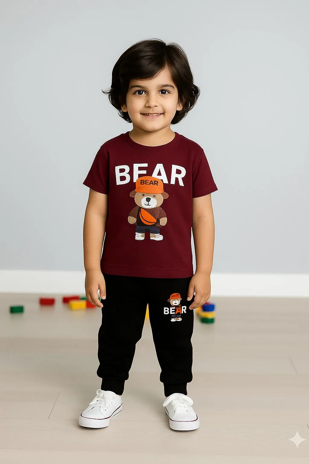 Boy's Polyester Printed Tracksuit