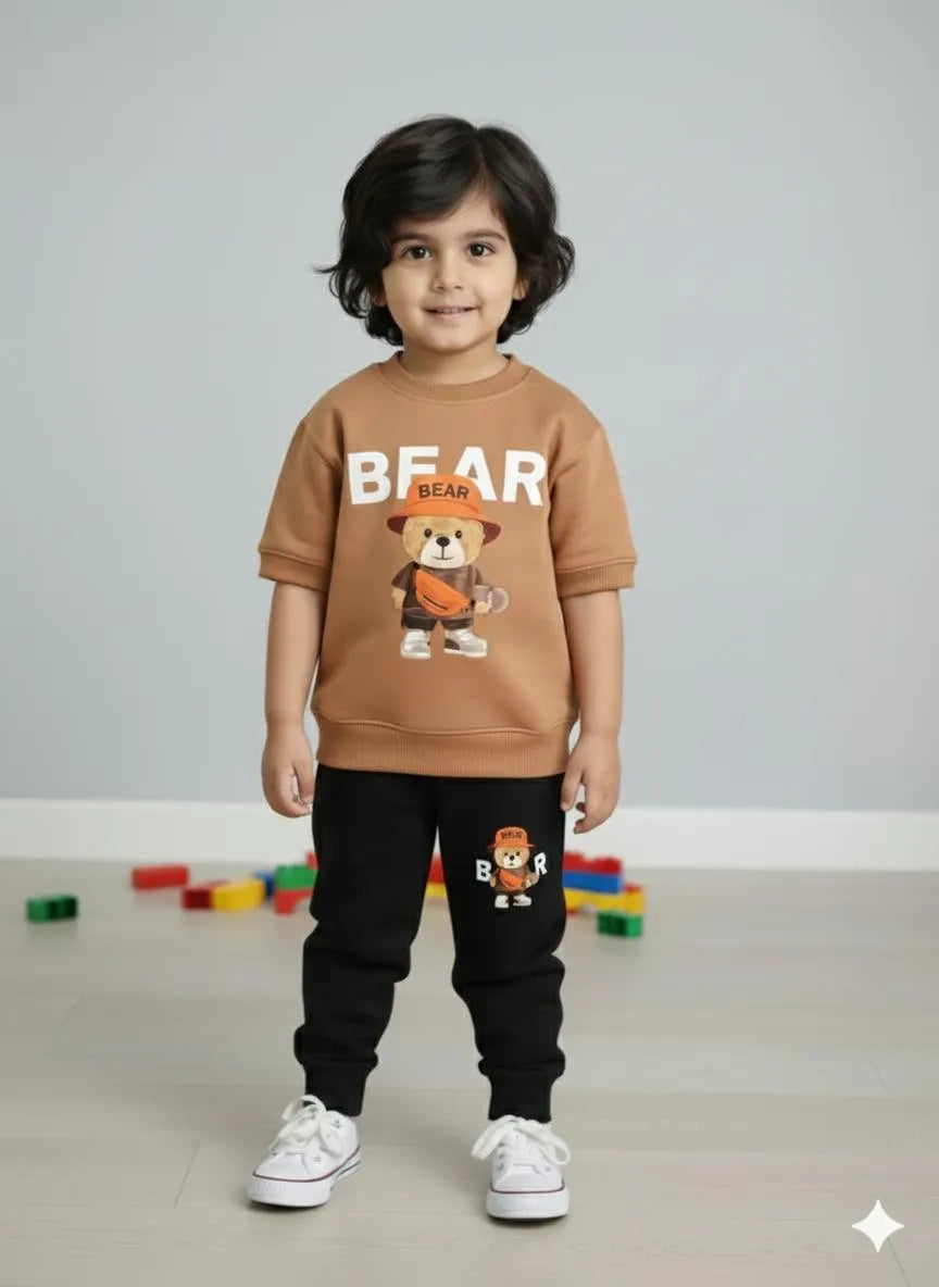 Boy's Polyester Printed Tracksuit