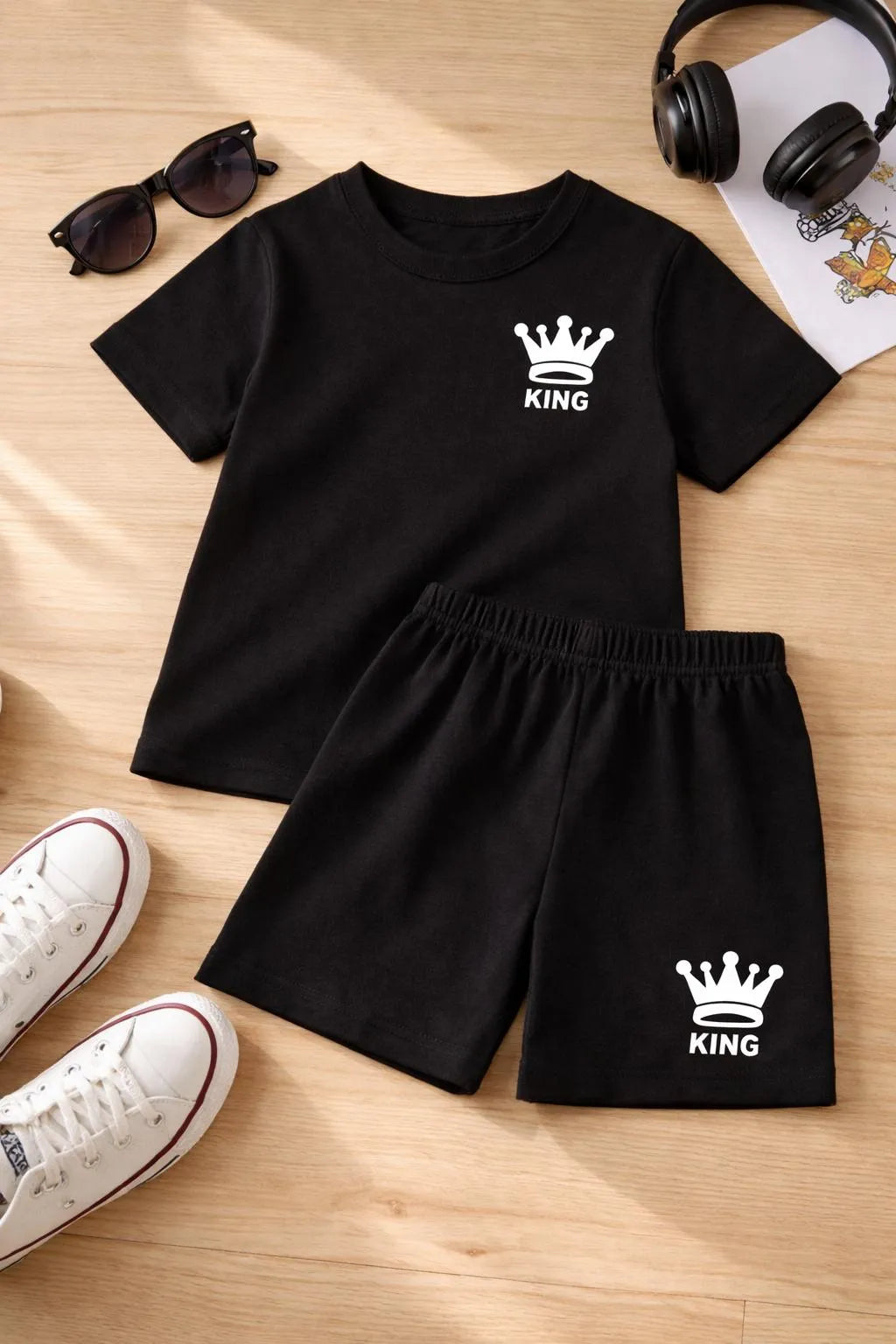 Boy's Polyester Printed Tracksuit