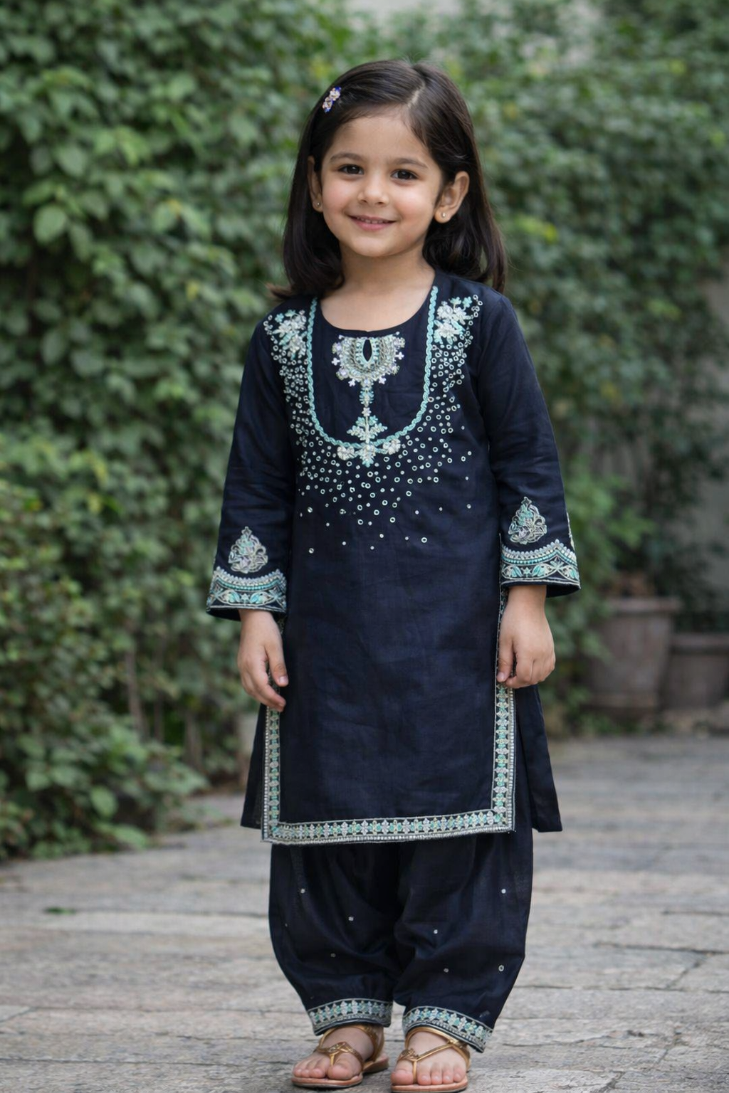 Cotton Embroidered Kurta Set