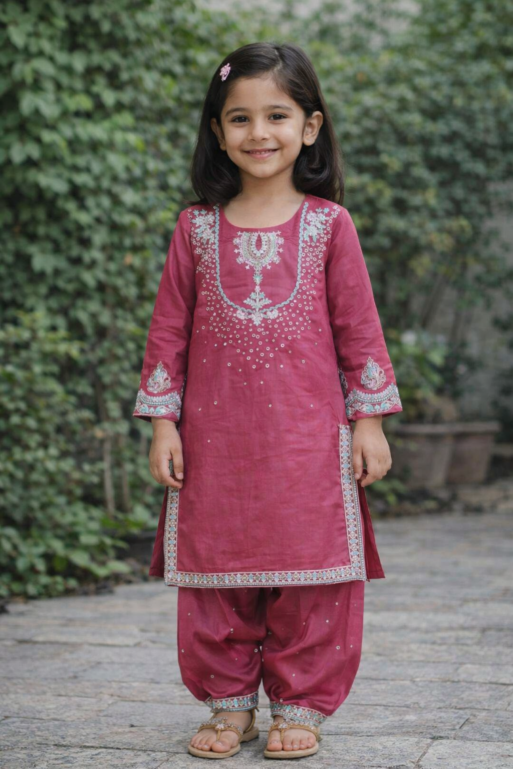 Cotton Embroidered Kurta Set