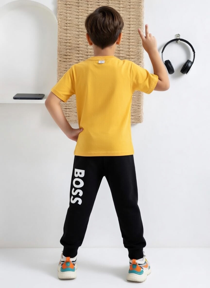 Boy's Polyester Printed Tracksuit
