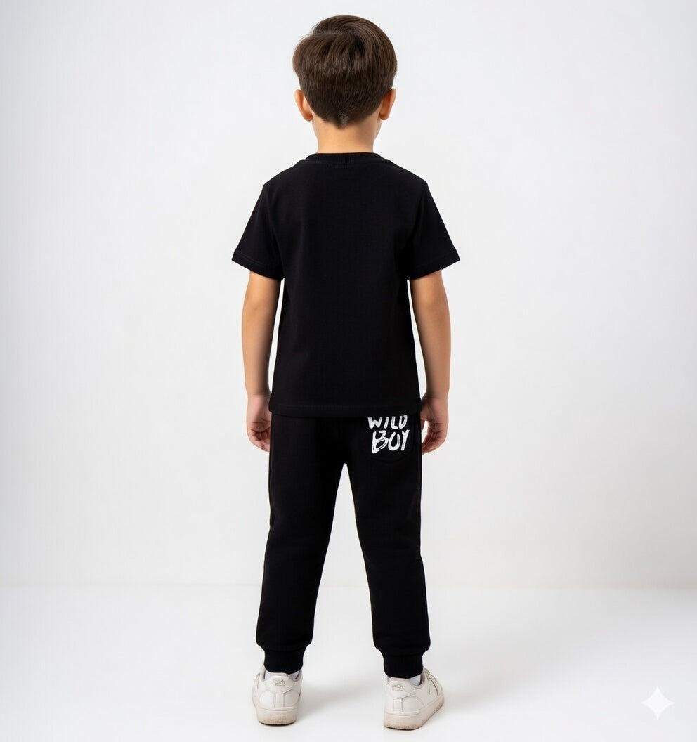 Boy's Polyester Printed Tracksuit
