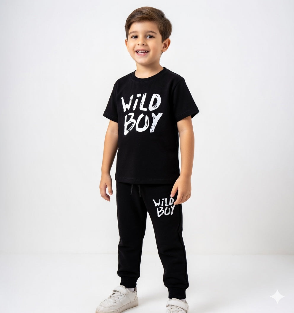 Boy's Polyester Printed Tracksuit