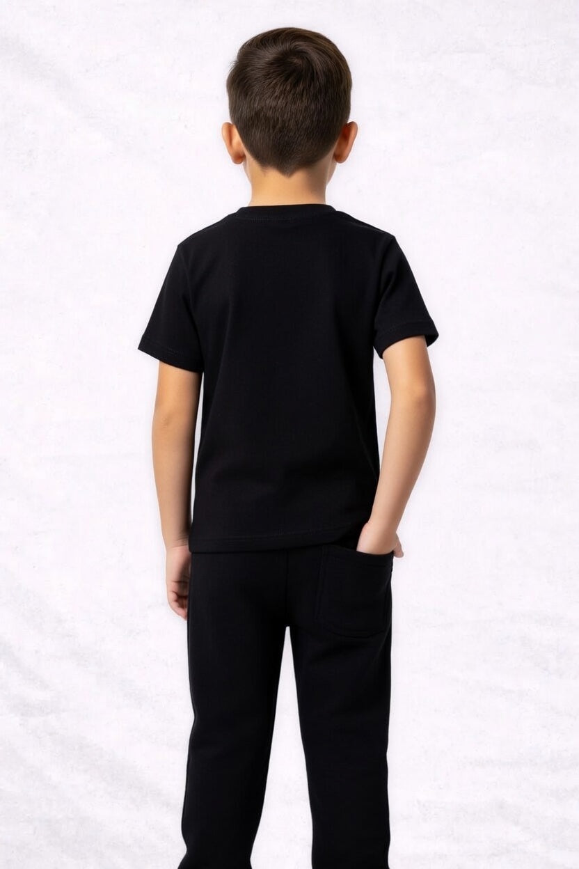Boy's Polyester Printed Tracksuit