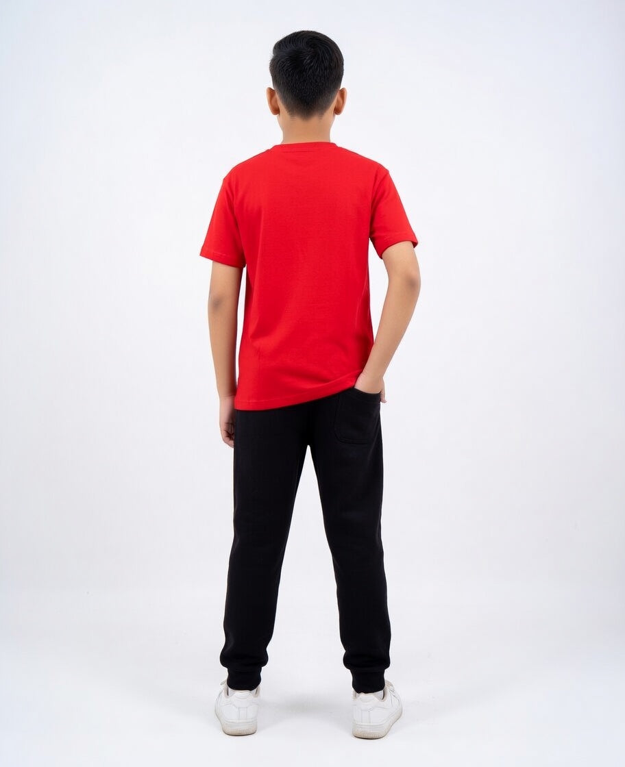 Kids Free Fire Printed 2-Piece Track Suit Red