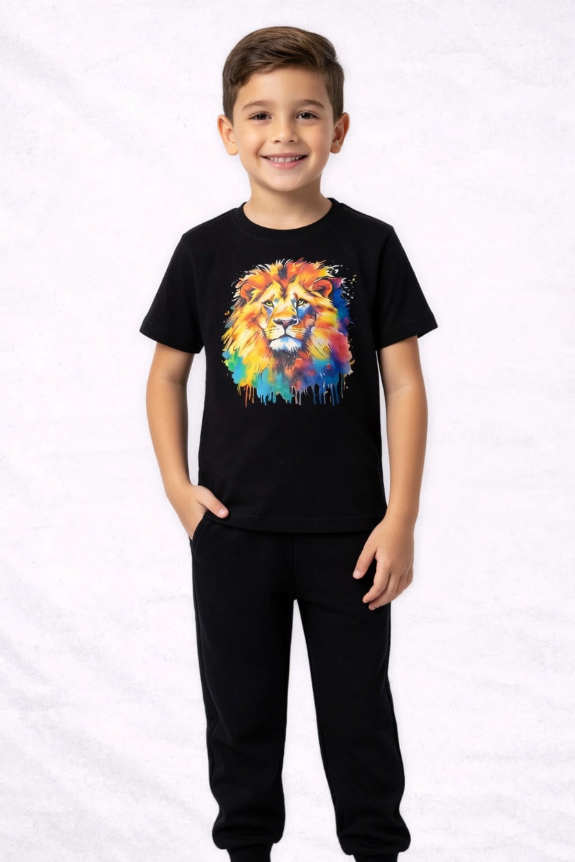 Boy's Polyester Printed Tracksuit
