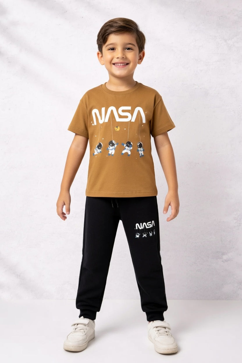 Boy's Polyester Printed Tracksuit