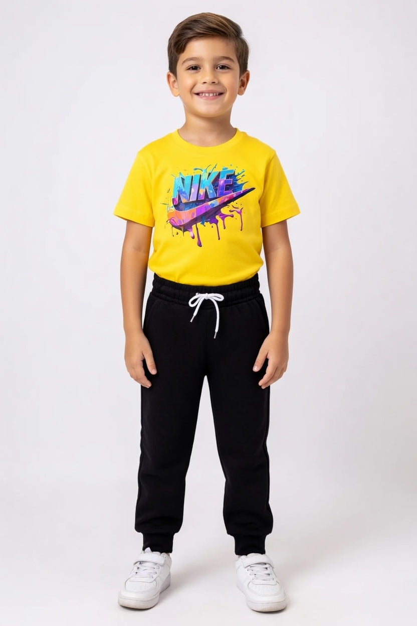 Boy's Polyester Printed Tracksuit